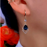 Premium Blue Drop Zircon Earrings